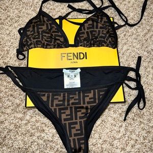 Fendi Black Lycra® bikini